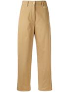 Hache Straight Trousers, Women's, Size: 46, Nude/neutrals, Cotton