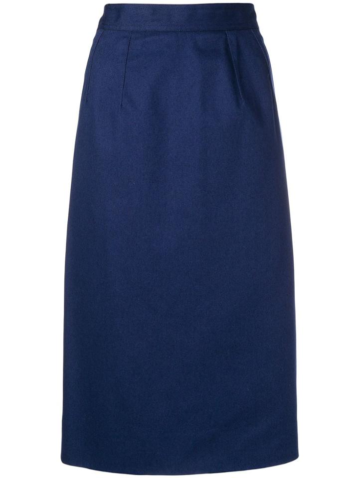 Céline Pre-owned Straight Midi Skirt - Blue