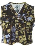 Jean Paul Gaultier Vintage Photo Print Waistcoat, Women's, Size: 40
