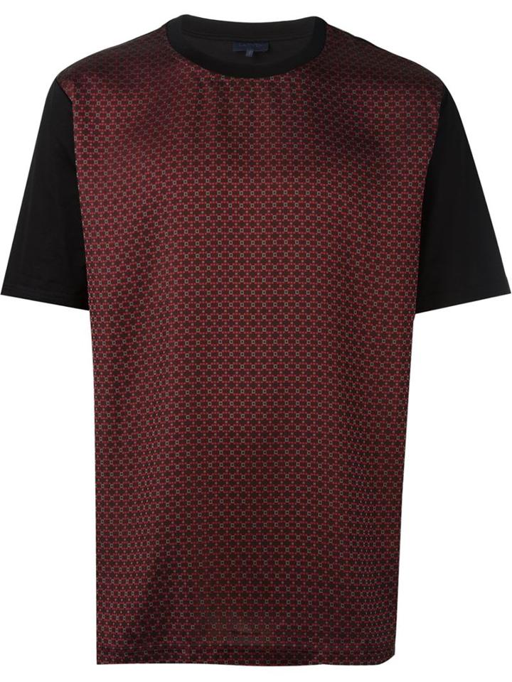 Lanvin Contrasted Sleeve T-shirt, Men's, Size: Xs, Red, Cotton
