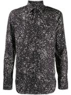 Tom Ford Splash Print Shirt - Black