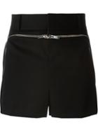 Juun.j Zip Off Front Shorts, Men's, Size: 48, Black, Cotton/polyurethane/wool