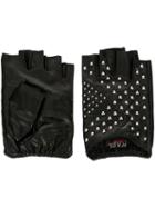 Karl Lagerfeld Karl Lagerfeld X Kaia Studded Fingerless Gloves - Black