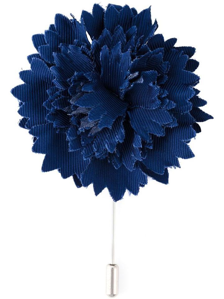 Lanvin Floral Pin, Men's, Blue