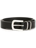 Eleventy Buckled Belt, Men's, Size: 95, Black, Leather