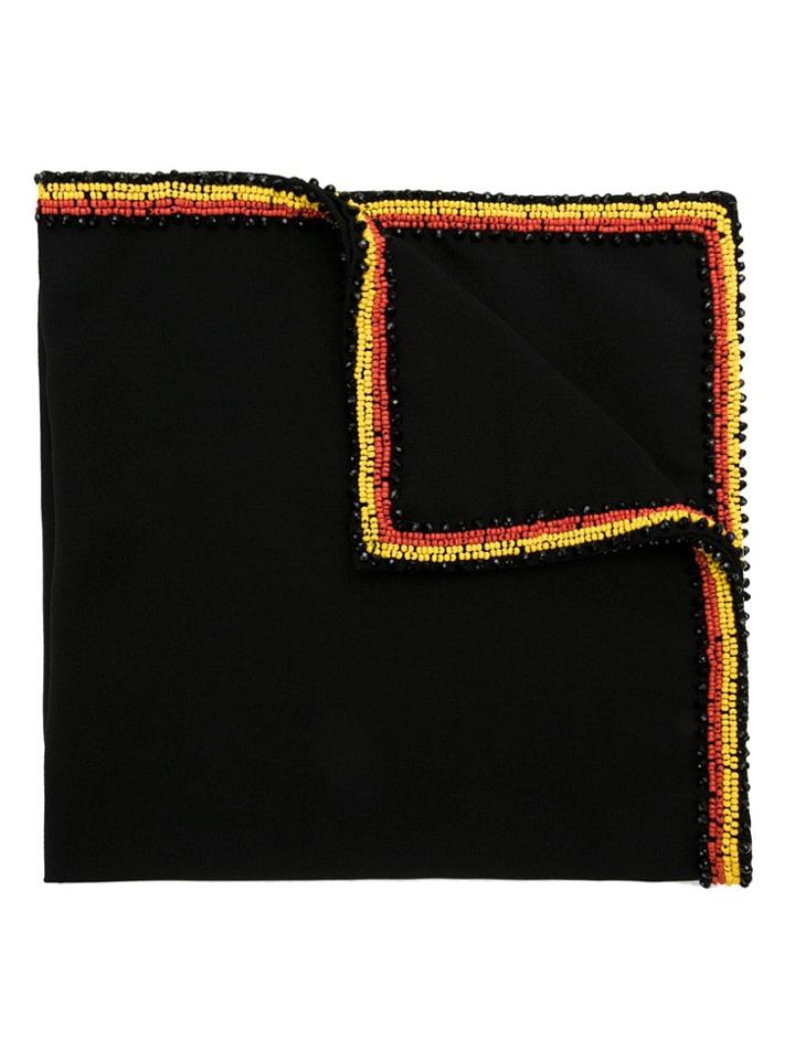 Andrea Bogosian Embroidered Scarf - Black