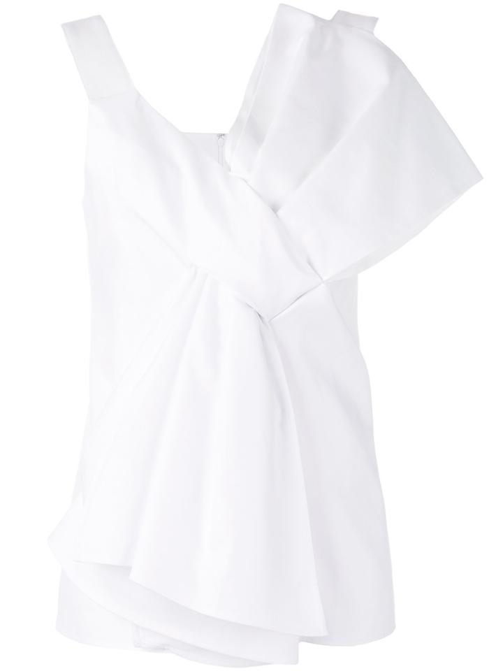 Victoria Victoria Beckham Asymmetric Bow Top - White