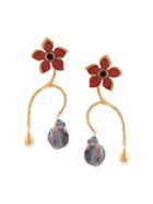 Lizzie Fortunato Jewels Poinsettia Vine Earrings - Red