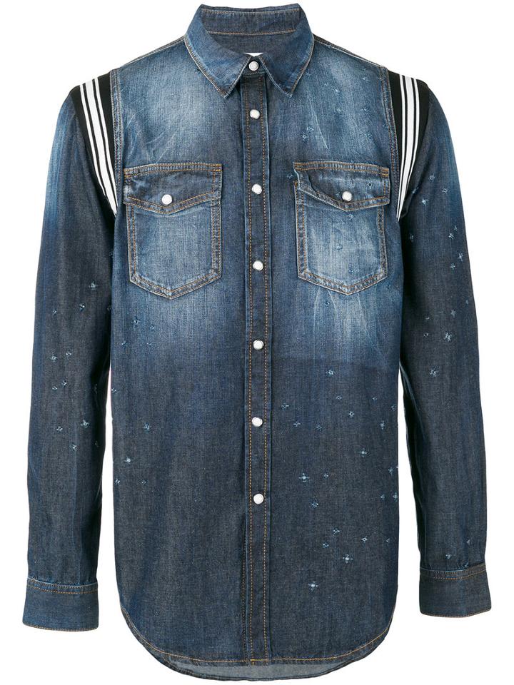 Givenchy - Denim Shirt - Men - Cotton/polyamide/spandex/elastane - L, Blue, Cotton/polyamide/spandex/elastane