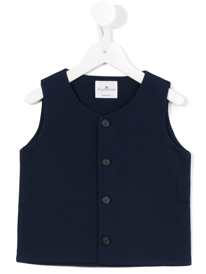 Le Petit Coco Round Neck Waistcoat, Boy's, Size: 10 Yrs, Blue