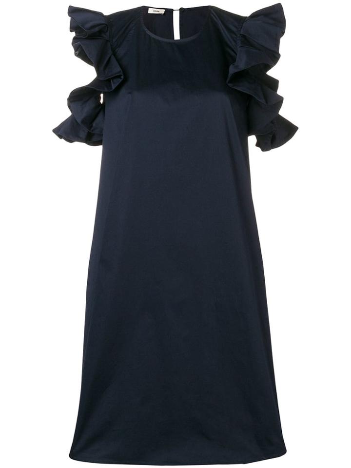 Lardini Flared Sleeveless Dress - Blue