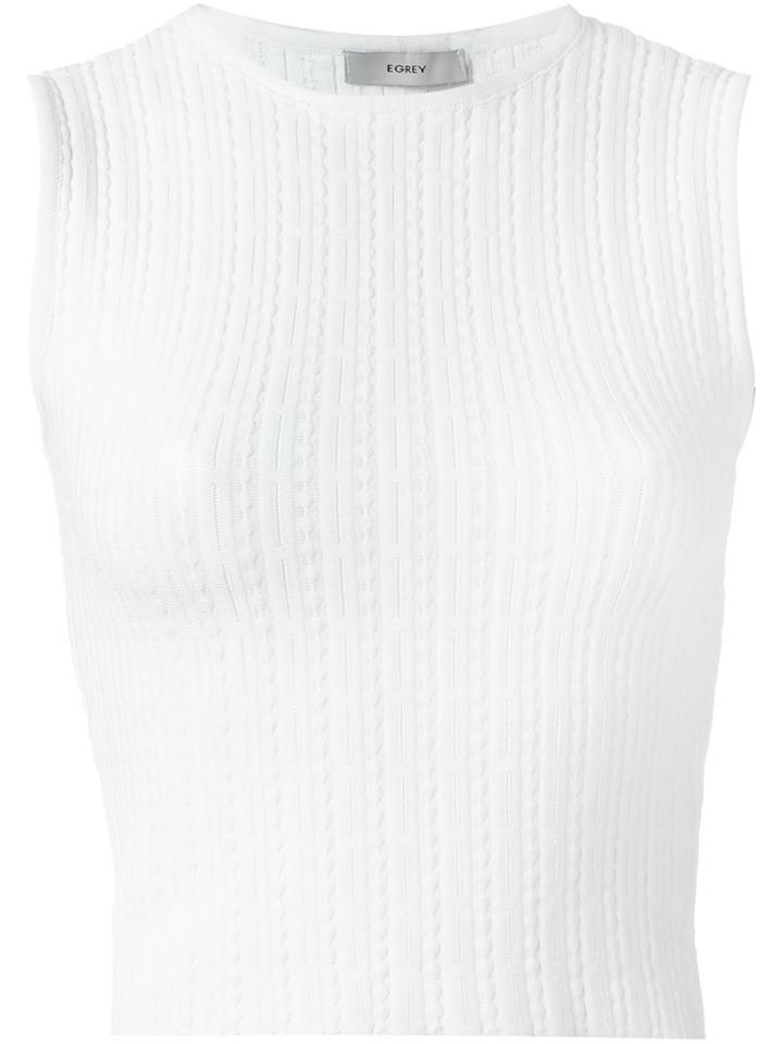 Egrey Knitted Top, Women's, Size: P, White, Spandex/elastane/viscose/polyimide