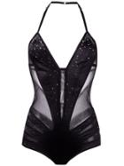 Lascivious 'candy' Embellished Body, Women's, Size: Small, Black, Silk/nylon/spandex/elastane