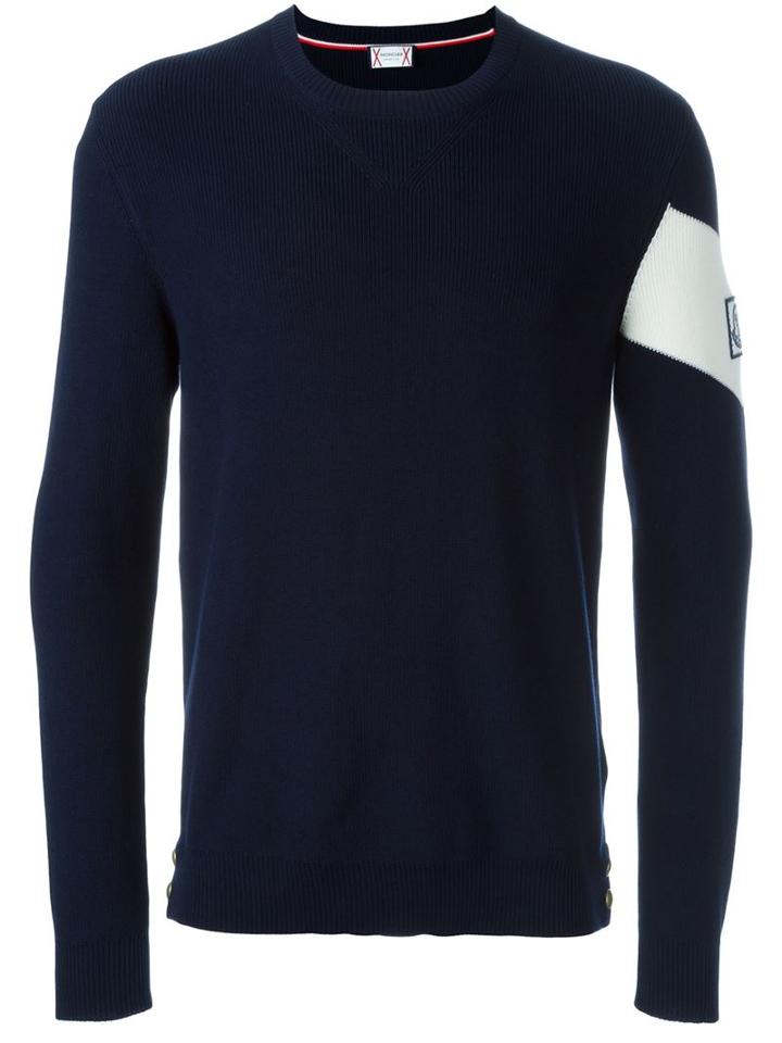 Moncler Gamme Bleu Button Hem Sweater