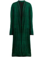 Haider Ackermann Check Duster Coat - Green