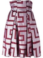 Vivienne Westwood Anglomania Abstract Print Full Skirt, Women's, Size: 40, Red, Polyester