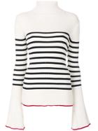 Each X Other Striped Turtle Neck Sweater - White