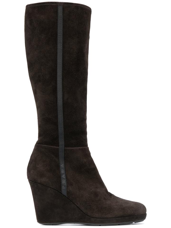 Prada Vintage Wedge Boots - Brown