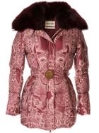 Roberto Cavalli Printed Puffer Jacket - Red