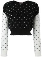 Giamba Polka Dot Jumper, Women's, Size: 42, Black, Angora/polyamide/virgin Wool