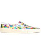 Saint Laurent Skate Sneakers, Men's, Size: 41.5, Grey, Leather/rubber