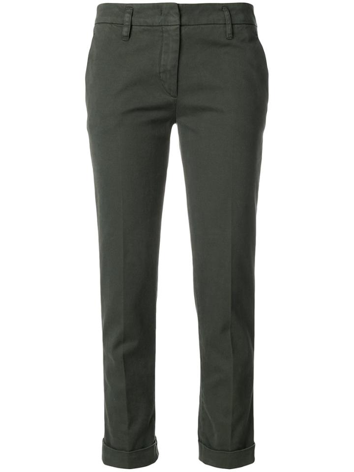 Aspesi Cropped Tailored Trousers - Green