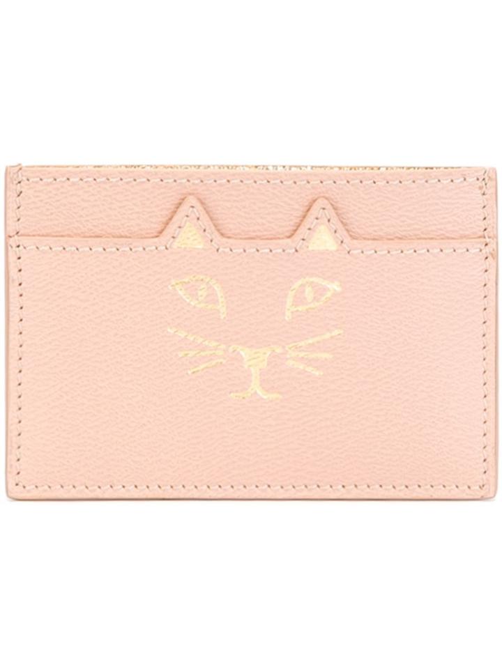 Charlotte Olympia 'feline' Card Holder - Pink & Purple