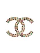 Chanel Vintage Cc Logos Brooch Pin Corsage - Multicolour