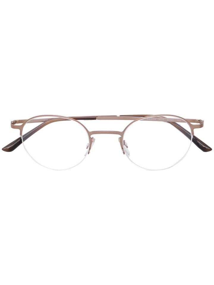 Giorgio Armani Round Frame Glasses - Silver