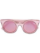 Fendi - Round Frame Sunglasses - Unisex - Acetate - One Size, Pink/purple, Acetate