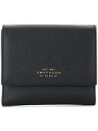 Smythson Logo Stamp Wallet - Black