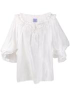 Thierry Colson Roussia Sheer Blouse - White