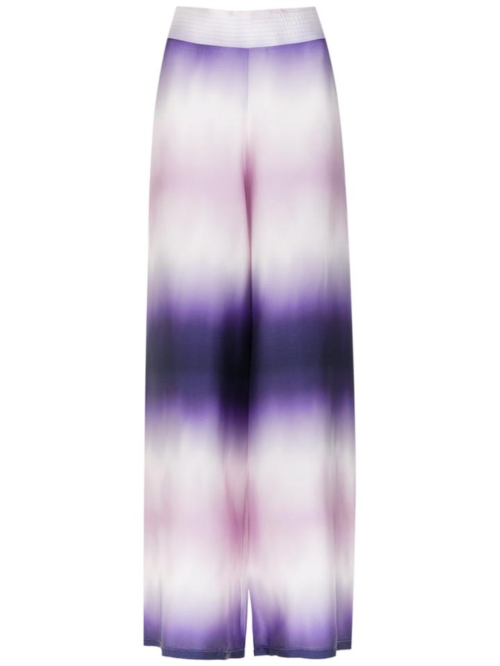Amir Slama Silk Tie Dye Trousers - Pink & Purple