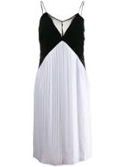 Victoria Victoria Beckham Two-tone Sleeveless Dress - Black
