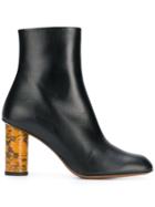 Neous Block Heel Ankle Boots - Black