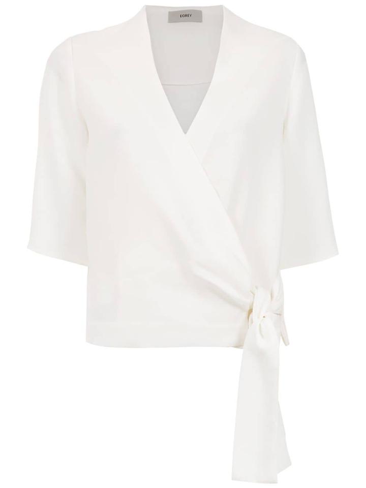 Egrey Wrap Style Blouse - White
