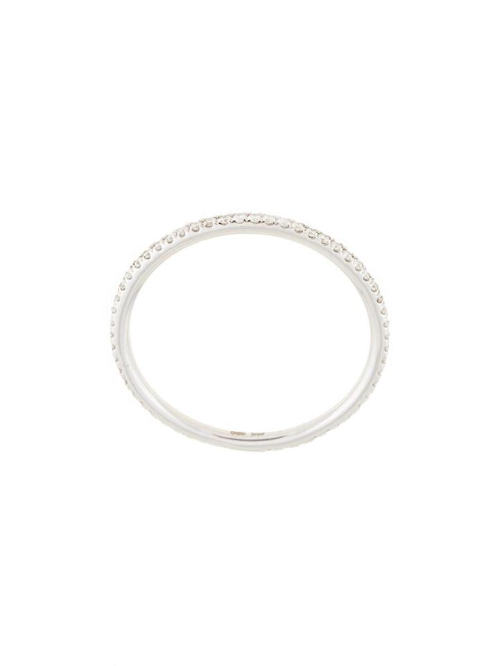 Natalie Marie 14kt White Gold Queenie Full Diamond Ring - Silver