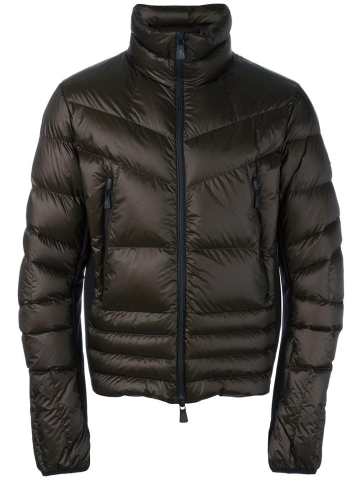Moncler Grenoble Zipped High Neck Jacket, Men's, Size: 2, Green, Nylon/feather Down