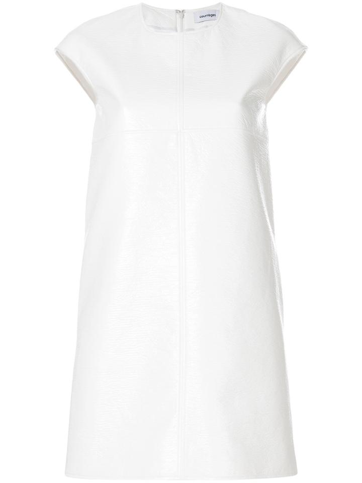 Courrèges Short Sleeve Mini Dress - White