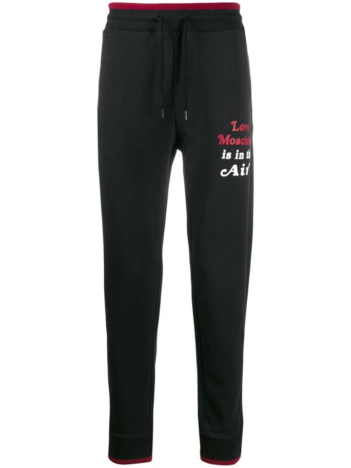 Love Moschino Graphic Track Pants - Black