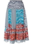 'new Wave' Pattern Skirt, Women's, Size: Large, Silk/polyester, Diane Von Furstenberg