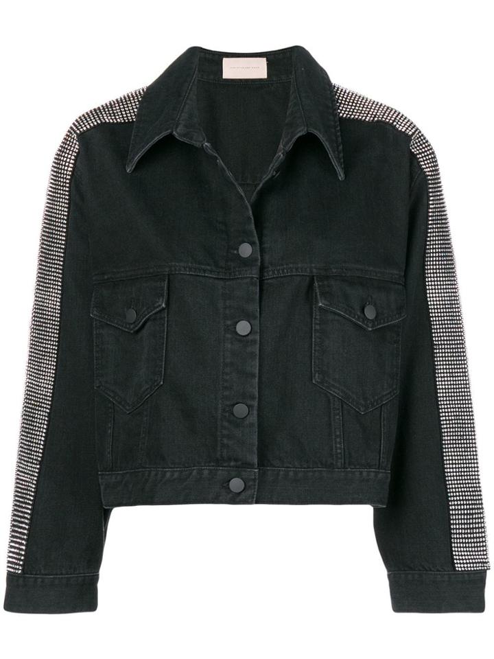 Christopher Kane Crystal Denim Jacket - Black