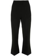 Christian Siriano Cropped Flare Trousers - Black