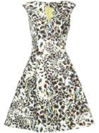 Rubin Singer Abstract Leopard Print Dress - White