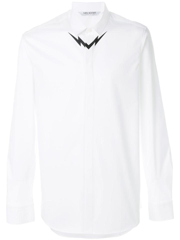 Neil Barrett Lightning Collar Shirt - White