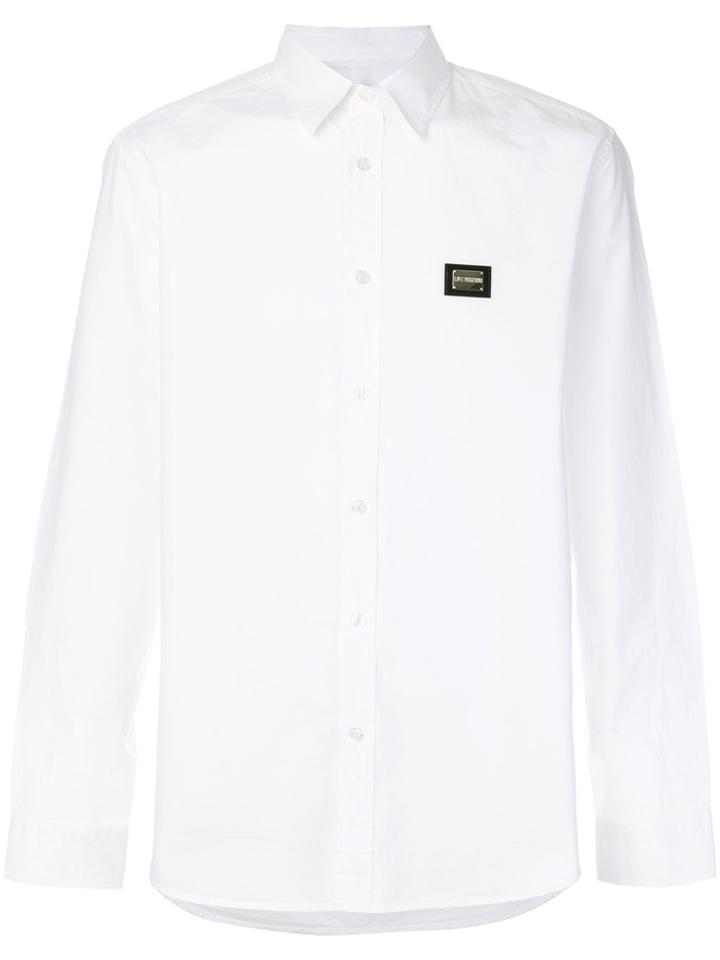 Love Moschino Logo Plaque Shirt - White