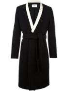 Ports 1961 Belted Kimono Coat, Men's, Size: 50, Black, Polyamide/cupro/virgin Wool