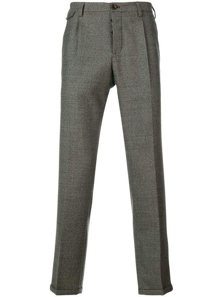 Pt01 - Cropped Tailored Trousers - Men - Virgin Wool - 32, Grey, Virgin Wool