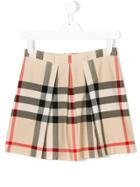Burberry Kids Housecheck Pleated Skirt - Multicolour