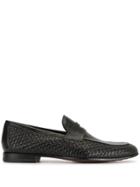 Magnanni Woven Effect Loafers - Black